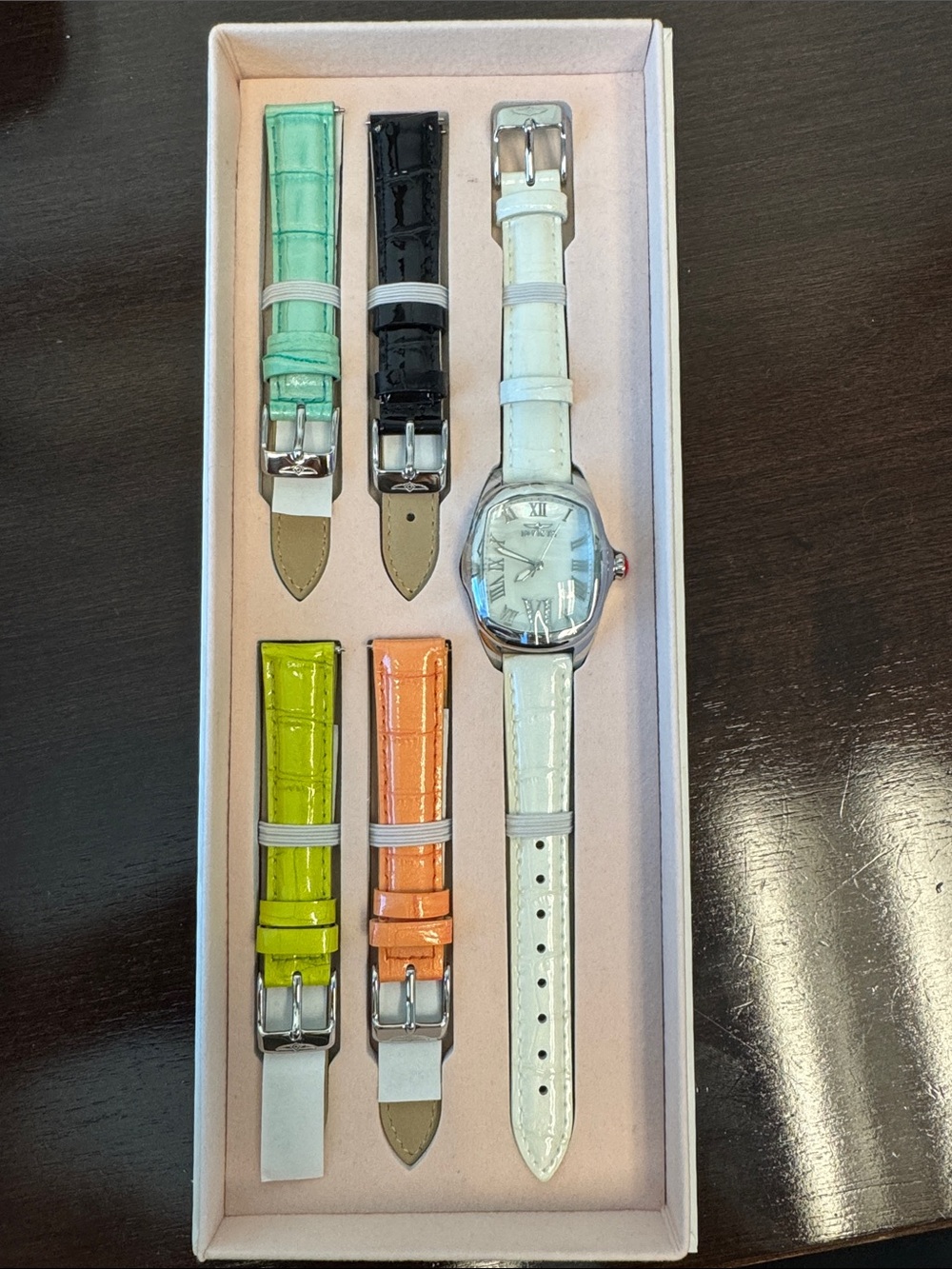 Invicta Lupah Lady Leather Band Watch model 26102 Trinite with Multiple Bands